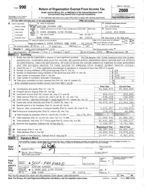 Form 990 Return of Organization Exempt From Income Tax