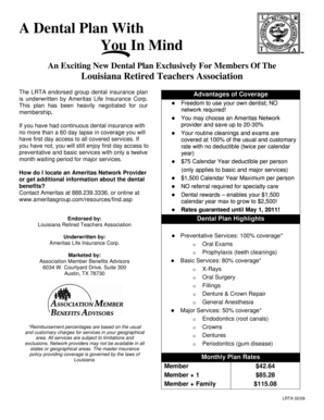 Louisiana Retired Teachers Association Dental Plan