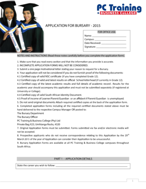 Bursary Application Form