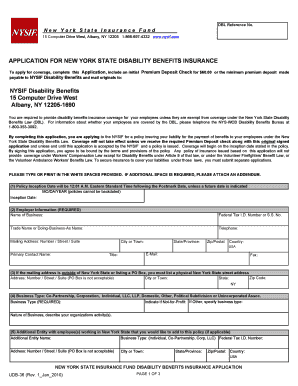 New York State Disability Benefits Insurance Application