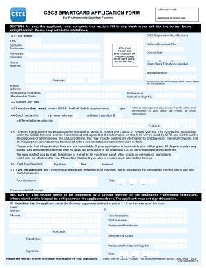 CSCS Smartcard Application Form