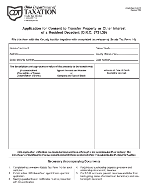 Ohio Estate Tax Form 12