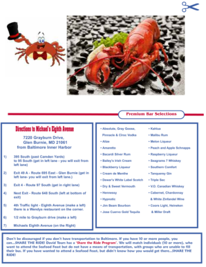 2015 Seafood Feast Reservation Form