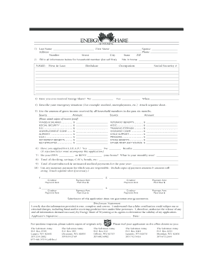 Energy Share Application Form