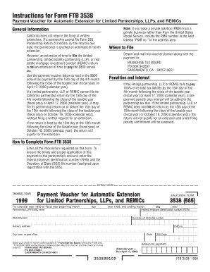 California Form FTB 3538 Payment Voucher