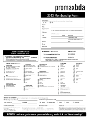2013 PromaxBDA Membership Form