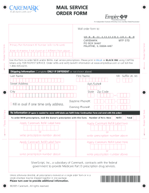 Caremark Mail Order Prescription Form