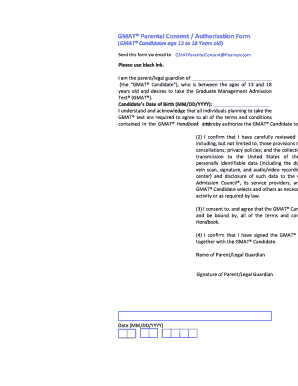 GMAT Parental Consent Form