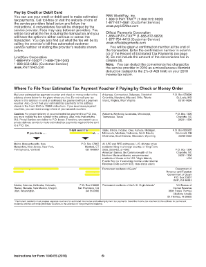 IRS Form 1040-ES 2010