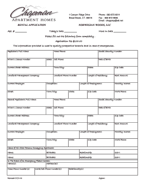 Rental Application Form