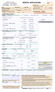 Rental Application Form