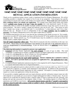 Rental Application Form