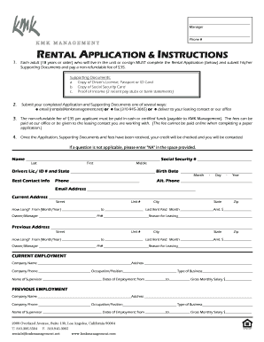 Rental Application Form