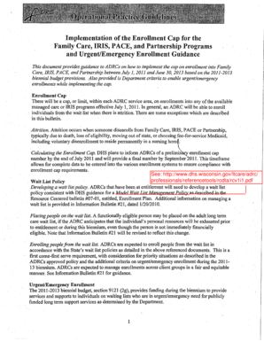 Wisconsin Urgent/Emergency Enrollment Guidance