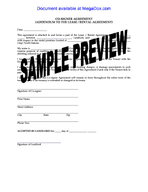 Co-Signer Agreement for Lease