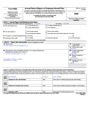 Form 5500 Annual Return/Report of Employee Benefit Plan