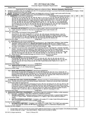 Folsom Lake College Associates Degree Requirements