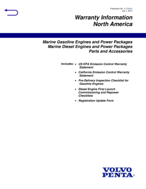 Volvo Penta Marine Engine Warranty Information