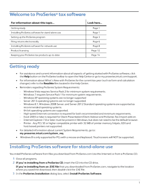 ProSeries Tax Software Installation Guide
