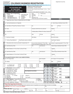 Colorado Business Registration Form