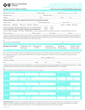 Prescription Drug Reimbursement Claim Form