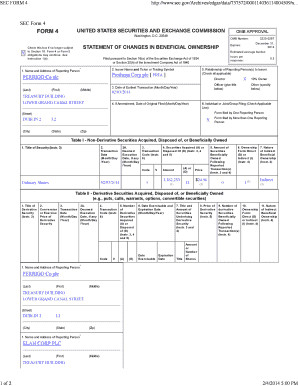 SEC Form 4 Statement of Changes in Beneficial Ownership