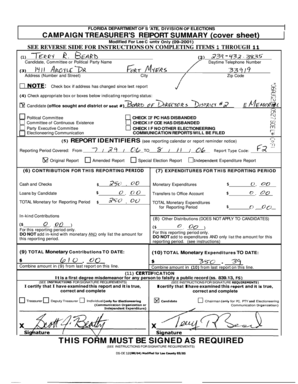 Florida Campaign Treasurer's Report