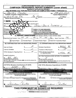 Florida Campaign Treasurer's Report