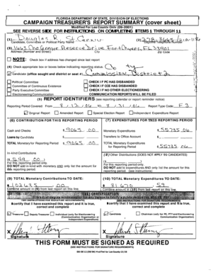 Florida Campaign Treasurer's Report