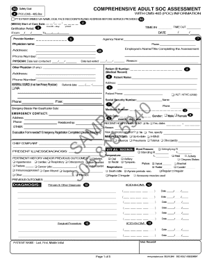Comprehensive Adult SOC Assessment Form