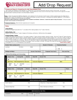 Add/Drop Request Form
