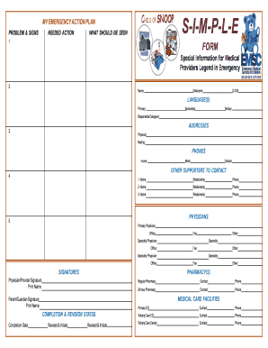 Emergency Action Plan Form