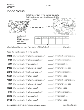 Place Value Worksheet
