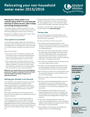 UK Water Meter Relocation Application