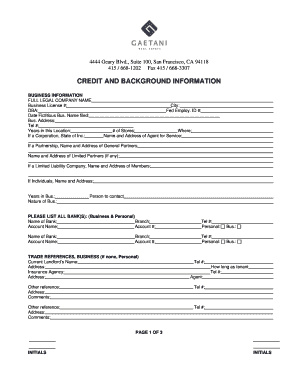 Commercial Lease Application Form