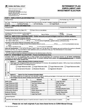 Retirement Plan Enrollment and Investment Election Form