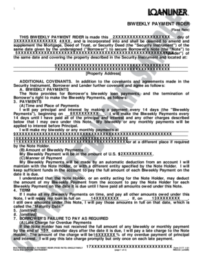 Biweekly Payment Rider