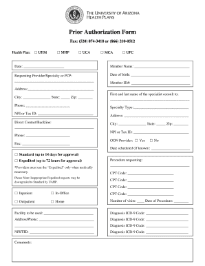 Prior Authorization Form
