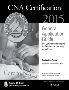 CNA Certification Renewal Application