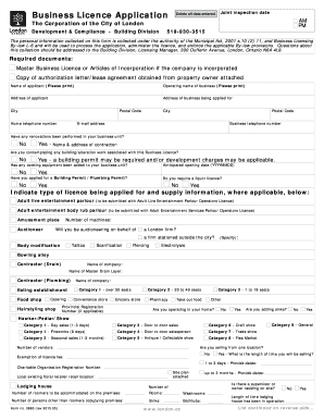 Business Licence Application