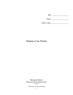 Diabetes Care Profile Form