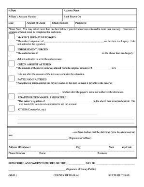 Bank Fraud Affidavit