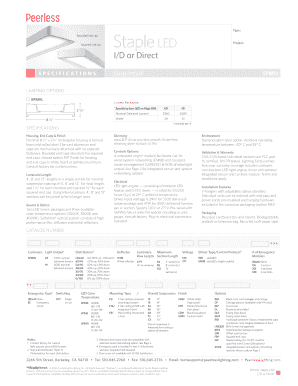Staple LED Lighting Specifications