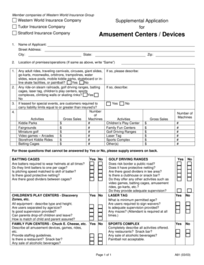 Western World Insurance Group Supplemental Application