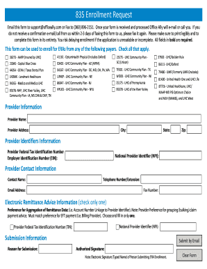 Office Ally ERA Enrollment Request Form