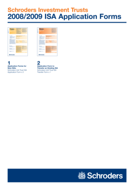 Schroders Investment Trust ISA Application Form