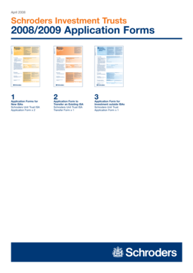 Schroders Investment Trust Application Form