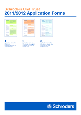 Schroders Unit Trust Application Form