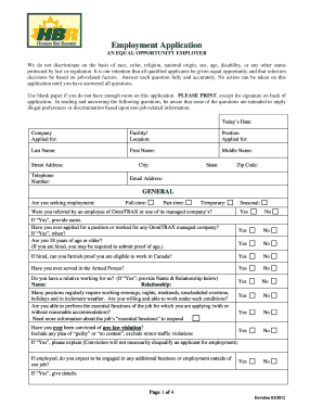 Employment Application Form