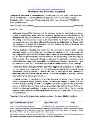 Authorship Form & Copyright Assignment